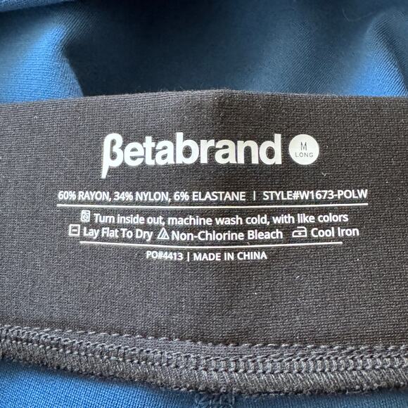 Betabrand Medium LONG Vitalize Ankle Legging Pants Pull-On Flat Front Pockets - Picture 7 of 7